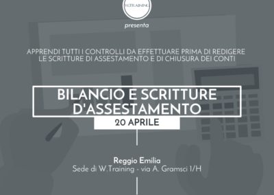 Bilancio e scritture d’assestamento