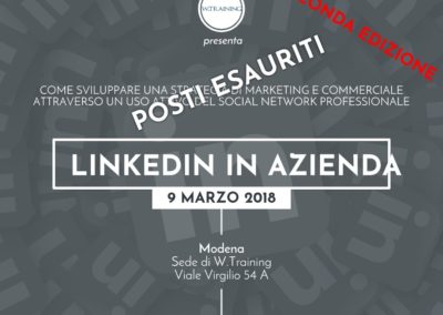 Linkedin in azienda – SECONDA EDIZIONE