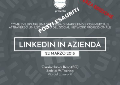 Linkedin in azienda – TERZA EDIZIONE