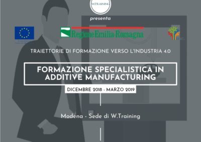 Formazione specialistica in Additive Manufacturing