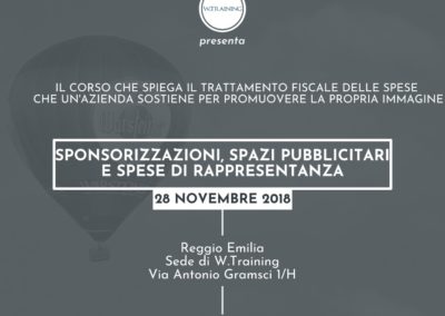 Sponsorizzazioni, spazi pubblicitari e spese di rappresentanza