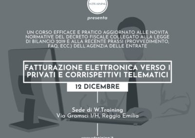 Fatturazione elettronica verso i privati e corrispettivi telematici