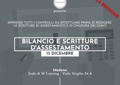 Bilancio e scritture d’assestamento – terza edizione