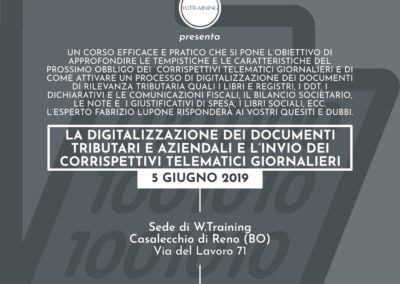 La digitalizzazione dei documenti tributari e aziendali e l’invio dei corrispettivi telematici giornalieri