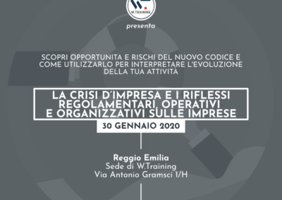 La crisi d’impresa e i riflessi regolamentari, operativi e organizzativi sulle imprese