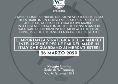 L’IMPORTANZA STRATEGICA DELLA MARKET INTELLIGENCE PER LE PMI DEL MADE IN ITALY CHE GUARDANO AI MERCATI ESTERI