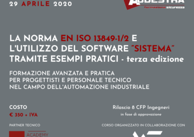 La norma EN ISO 13849-1/2 e utilizzo del software “Sistema” tramite esempi pratici – TERZA EDIZIONE