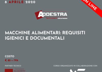 MACCHINE ALIMENTARI: REQUISITI IGIENICI E DOCUMENTALI