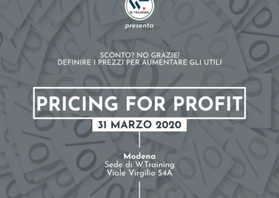 PRICING FOR PROFIT