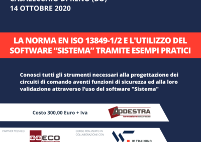 LA NORMA EN ISO 13849-1/2 E L’UTILIZZO DEL SOFTWARE “SISTEMA” TRAMITE ESEMPI PRATICI