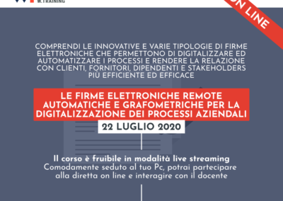 LE FIRME ELETTRONICHE REMOTE AUTOMATICHE E GRAFOMETRICHE PER LA DIGITALIZZAZIONE DEI PROCESSI AZIENDALI