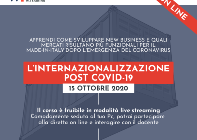 L’INTERNAZIONALIZZAZIONE POST COVID-19