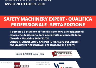 Safety Machinery Expert – Qualifica Professionale – SESTA EDIZIONE