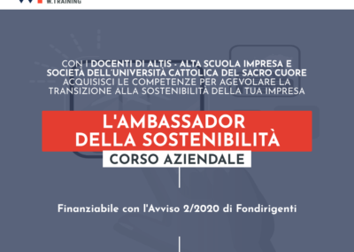 L’AMBASSADOR DELLA SOSTENIBILITÀ