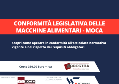 Conformità legislativa delle macchine alimentari – MOCA