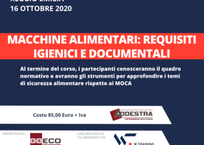 MACCHINE ALIMENTARI: REQUISITI IGIENICI E DOCUMENTALI