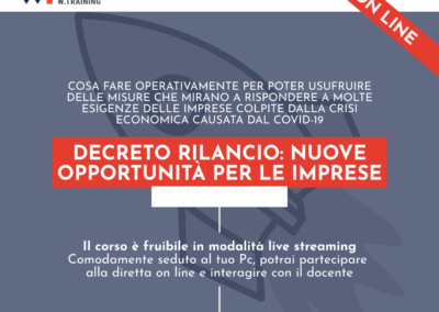 DECRETO RILANCIO: NUOVE OPPORTUNITÀ PER LE IMPRESE