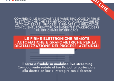 LE FIRME ELETTRONICHE REMOTE AUTOMATICHE E GRAFOMETRICHE PER LA DIGITALIZZAZIONE DEI PROCESSI AZIENDALI