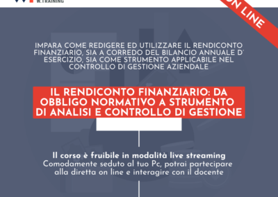 IL RENDICONTO FINANZIARIO: DA OBBLIGO NORMATIVO A STRUMENTO DI ANALISI E CONTROLLO DI GESTIONE