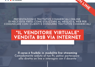 “IL VENDITORE VIRTUALE” – VENDITA B2B VIA INTERNET
