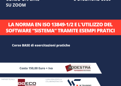 LA NORMA EN ISO 13849-1/2 E L’UTILIZZO DEL SOFTWARE “SISTEMA” TRAMITE ESEMPI PRATICI – BASE