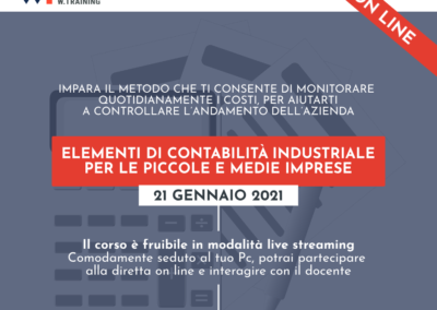 ELEMENTI DI CONTABILITÀ INDUSTRIALE PER PICCOLE E MEDIE IMPRESE