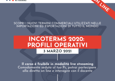 INCOTERMS 2020: PROFILI OPERATIVI