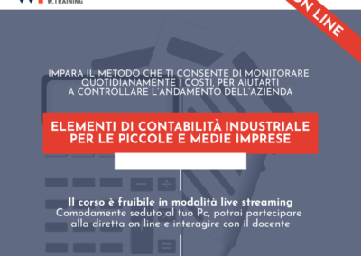 ELEMENTI DI CONTABILITÀ INDUSTRIALE PER LE PICCOLE E MEDIE IMPRESE