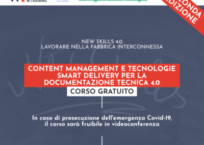 CONTENT MANAGEMENT E TECNOLOGIE SMART DELIVERY PER LA DOCUMENTAZIONE TECNICA 4.0 – SECONDA EDIZIONE