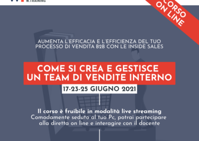 COME SI CREA E GESTISCE UN TEAM DI VENDITE INTERNO