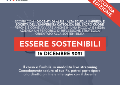 ESSERE SOSTENIBILI – SECONDA EDIZIONE