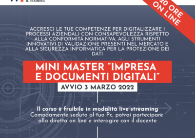 MINI MASTER “IMPRESA E DOCUMENTI DIGITALI”