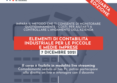 ELEMENTI DI CONTABILITÀ INDUSTRIALE PER LE PICCOLE E MEDIE IMPRESE – QUARTA EDIZIONE