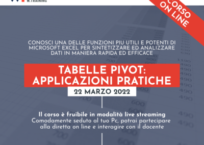 TABELLE PIVOT: APPLICAZIONI PRATICHE