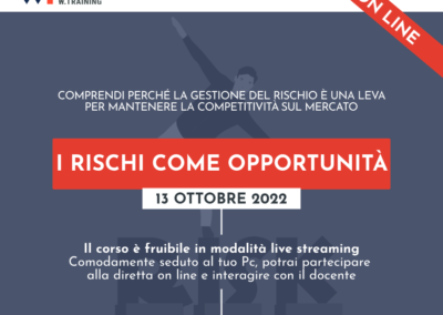 I RISCHI COME OPPORTUNITÀ