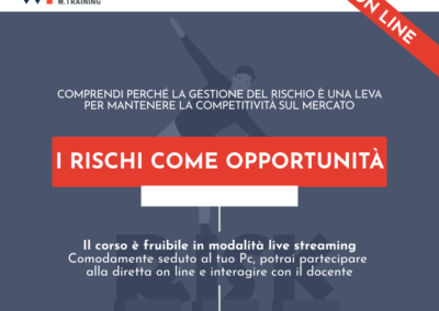 I RISCHI COME OPPORTUNITÀ