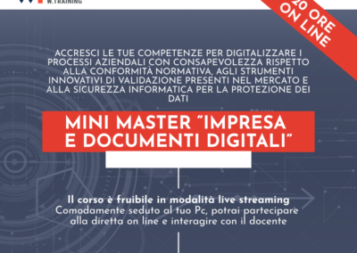 MINI MASTER “IMPRESA E DOCUMENTI DIGITALI”