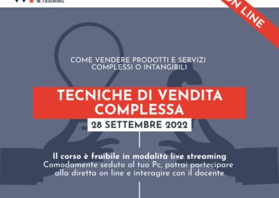 TECNICHE DI VENDITA COMPLESSA