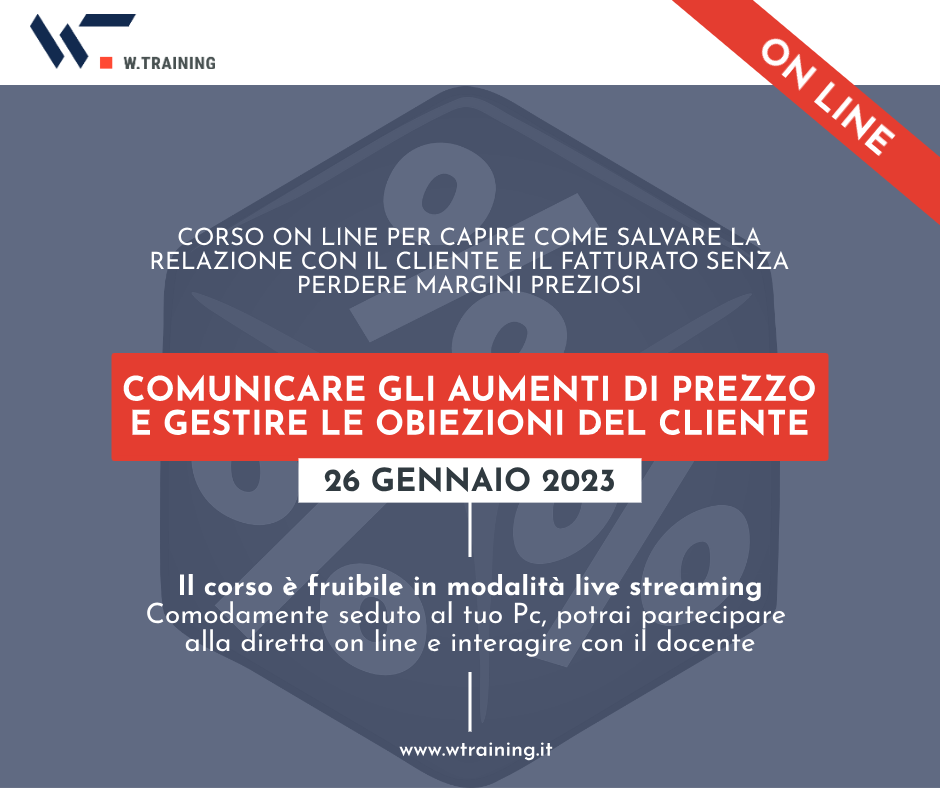 Banner-COMUNICARE GLI AUMENTI DI PREZZO E GESTIRE LE OBIEZIONI DEL CLIENTE-2