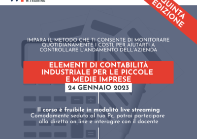 ELEMENTI DI CONTABILITÀ INDUSTRIALE PER LE PICCOLE E MEDIE IMPRESE – QUINTA EDIZIONE