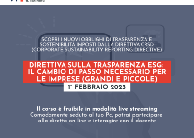 DIRETTIVA SULLA TRASPARENZA ESG: IL CAMBIO DI PASSO NECESSARIO PER LE IMPRESE (GRANDI E PICCOLE)
