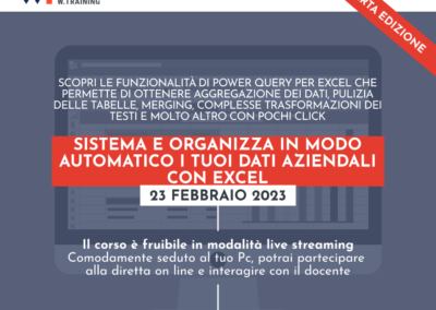 SISTEMA E ORGANIZZA IN MODO AUTOMATICO I TUOI DATI AZIENDALI CON EXCEL – QUARTA EDIZIONE