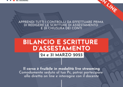 BILANCIO E SCRITTURE D’ASSESTAMENTO
