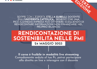 RENDICONTAZIONE DI SOSTENIBILITÀ NELLE PMI – TERZA EDIZIONE