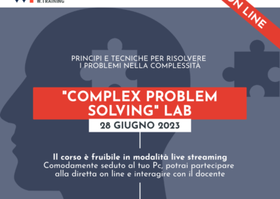 “COMPLEX PROBLEM SOLVING” LAB – SECONDA EDIZIONE