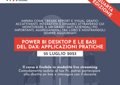 POWER BI DESKTOP E LE BASI DEL DAX: APPLICAZIONI PRATICHE – QUARTA EDIZIONE