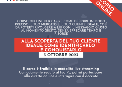 ALLA SCOPERTA DEL TUO CLIENTE IDEALE. COME IDENTIFICARLO E CONQUISTARLO