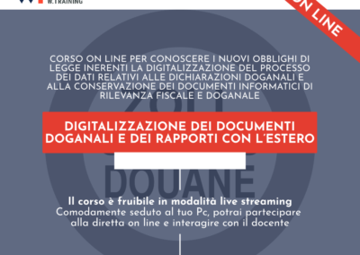 Digitalizzazione dei documenti doganali e dei rapporti con l’estero