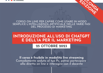 INTRODUZIONE ALL’USO DI CHATGPT E DELL’IA PER IL MARKETING – SECONDA EDIZIONE