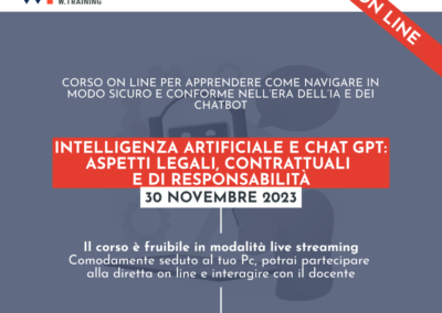 INTELLIGENZA ARTIFICIALE E CHAT GPT: ASPETTI LEGALI, CONTRATTUALI E DI RESPONSABILITÀ